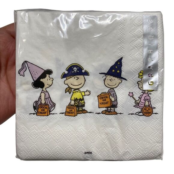 Peanuts Halloween 3-Ply Cocktail Party Napkins 40 Count New in Package - Picture 1 of 7
